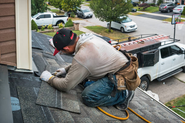 Professional Roof Leak Repair technician working in Harpswell, ME